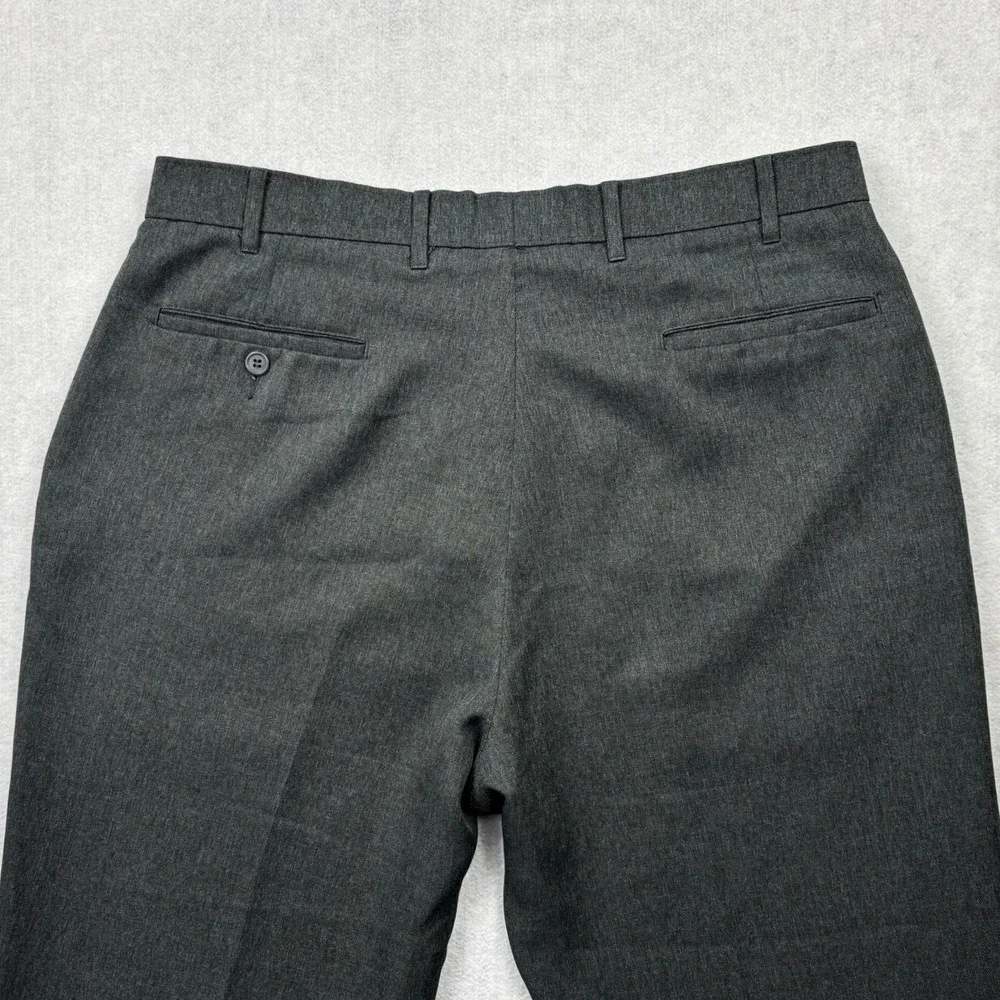 Vintage Levis Action Slacks Mens 38x32 Gray Dacron Polyester Dress Pants 70s-80s